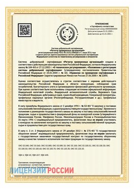 Приложение к сертификату для ИП Чернушка Сертификат СТО 03.080.02033720.1-2020